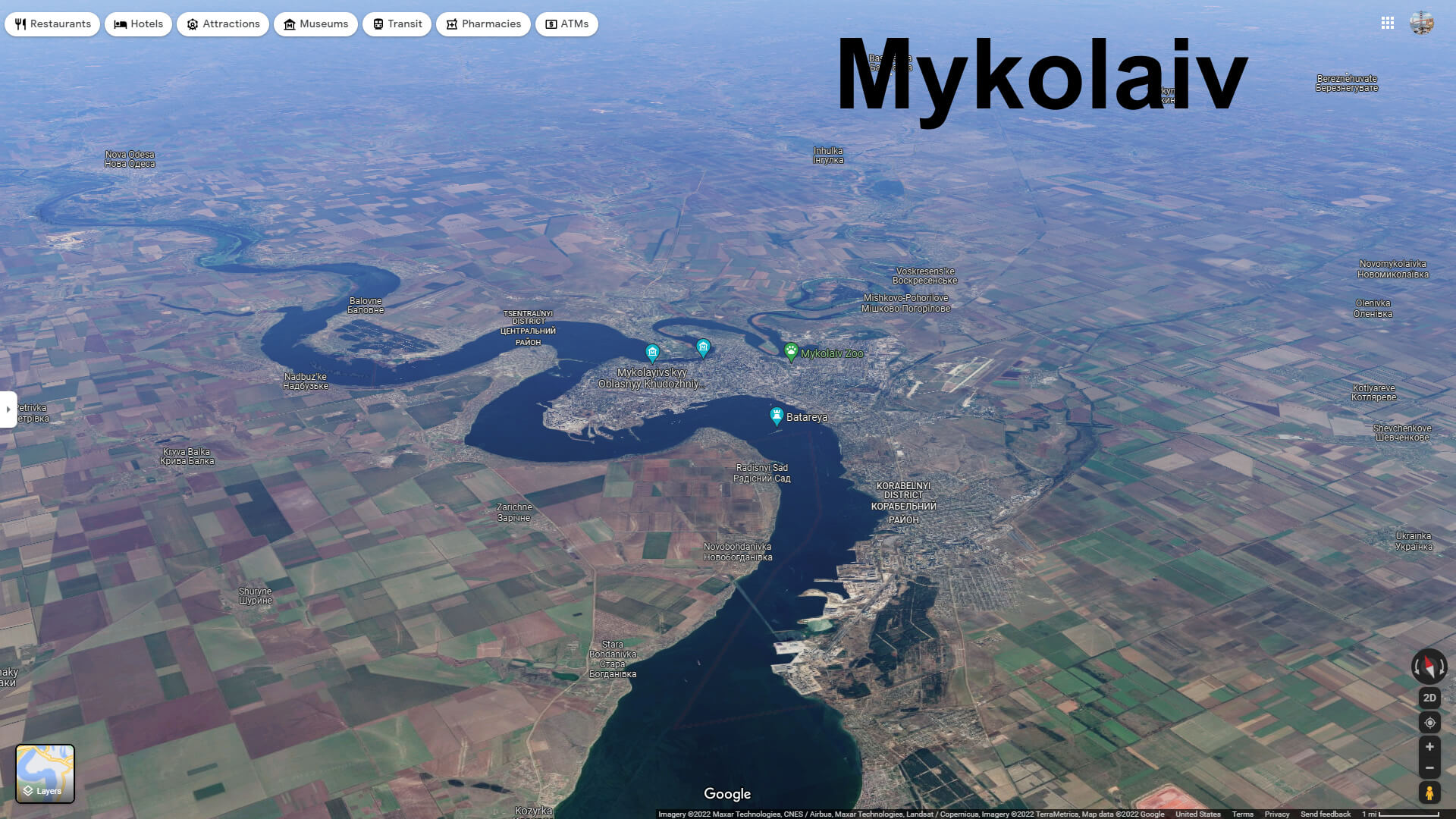Mykolaiv Aerial View Map